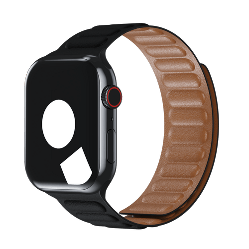 Black Leather Link for Apple Watch iSTRAP