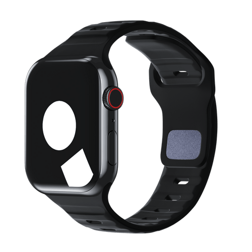 Black Sport Band Groove for Apple Watch iSTRAP