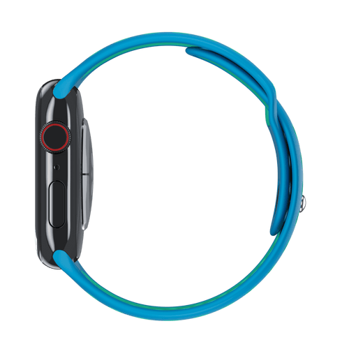 Chlorine Blue/Green Glow Sport Band Active for Apple Watch iSTRAP