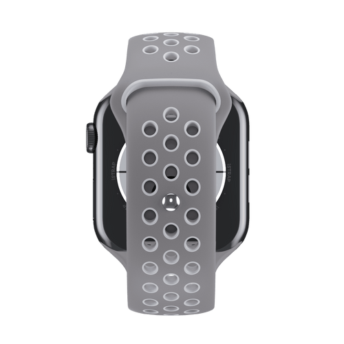 Flat Silver/White Sport Band Active for Apple Watch iSTRAP