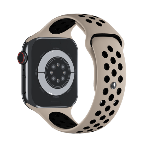 Light Bone/Black Sport Band Active for Apple Watch iSTRAP