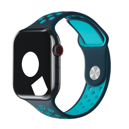 Midnight Turquoise/Aurora Green Sport Band Active for Apple Watch iSTRAP