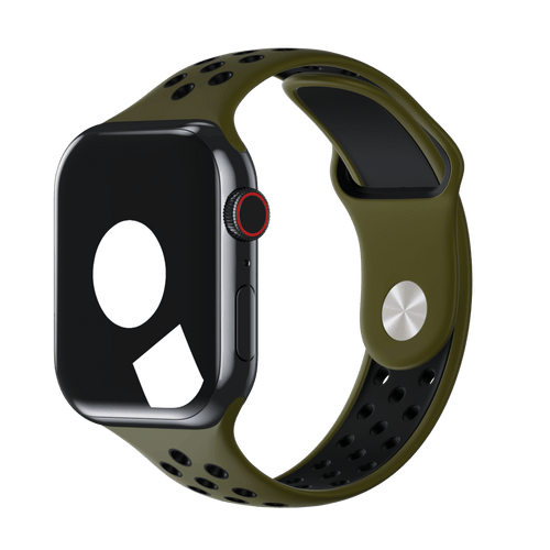 Olive Flak/Black Sport Band Active for Apple Watch iSTRAP