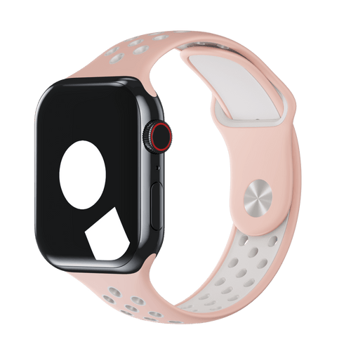 Powder Pink/White Sport Band Active for Apple Watch iSTRAP