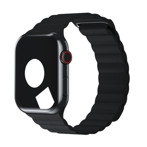 Black Leather Loop for Apple Watch