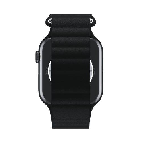 Black Leather Loop for Apple Watch iSTRAP