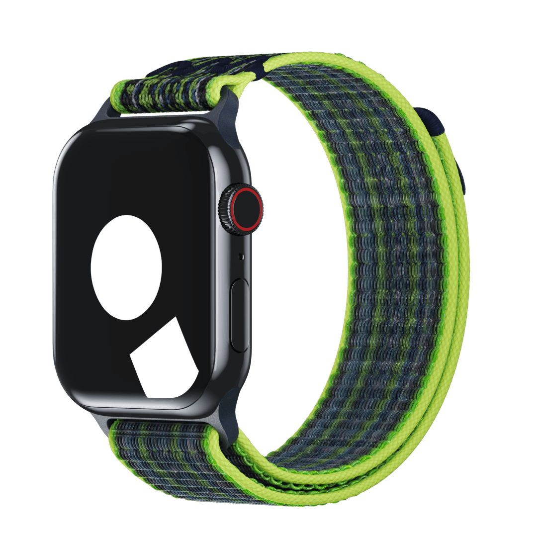 Bright Green/Blue Sport Loop Active Band for Apple Watch - iSTRAP