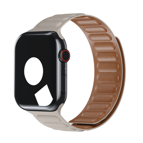 Chalk Leather Link for Apple Watch iSTRAP