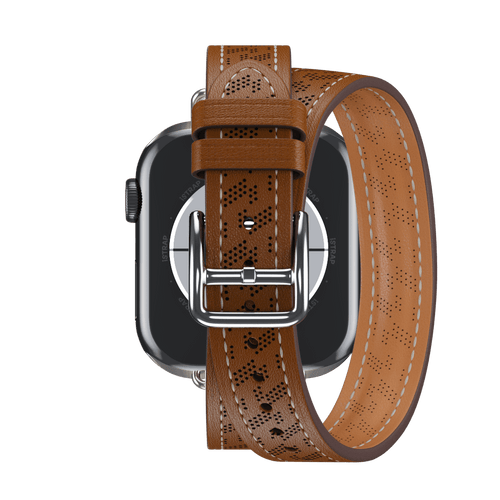 Fauve Diagonal Attelage Double Tour for Apple Watch iSTRAP