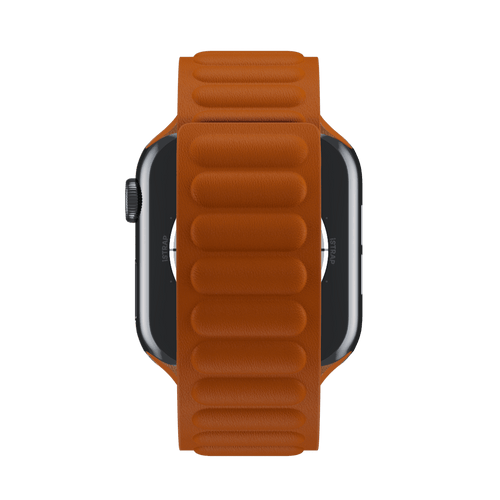 Golden Brown Leather Link for Apple Watch iSTRAP