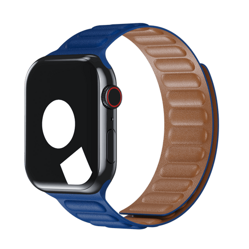 Klein Blue Leather Link for Apple Watch iSTRAP