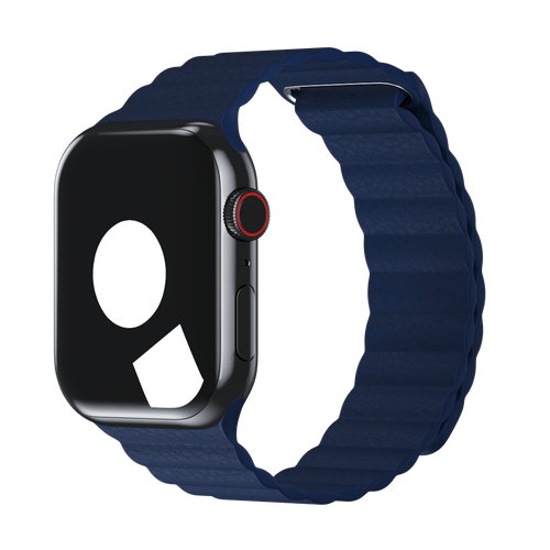 Midnight Blue Leather Loop for Apple Watch