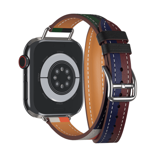 Rouge H/Bleu Saphir Attelage Double Tour for Apple Watch