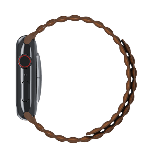 Saddle Brown Leather Link for Apple Watch iSTRAP