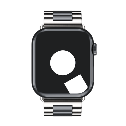 Silver/Space Black Tri-Link Bracelet for Apple Watch iSTRAP