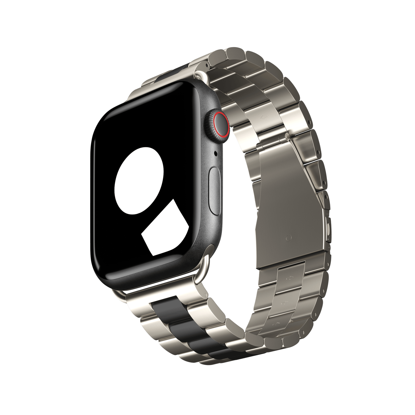 Silver/Space Black Tri-Link Bracelet for Apple Watch