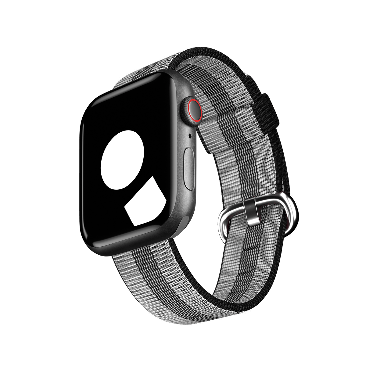 Black Stripe Woven Nylon for Apple Watch