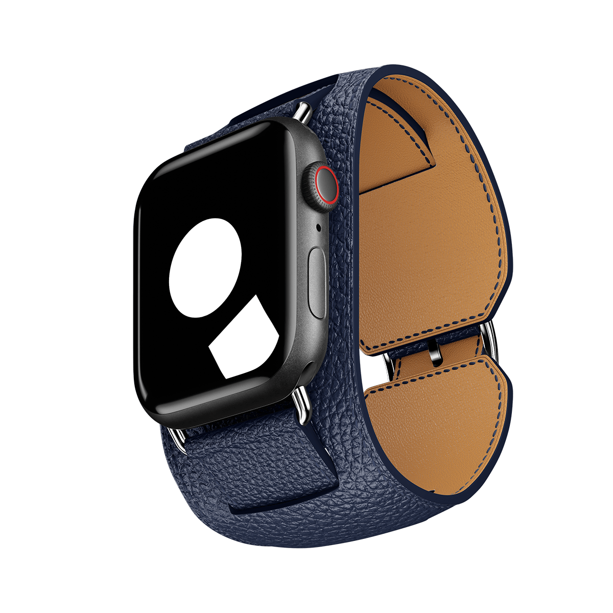 Bleu Saphir Leather Cuff for Apple Watch