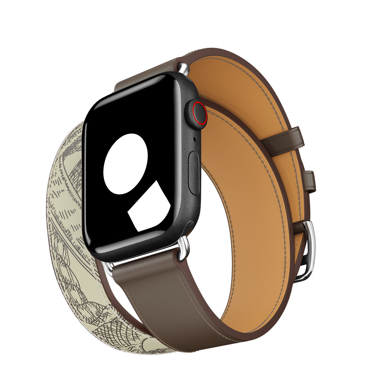 Étain/Béton Double Tour for Apple Watch