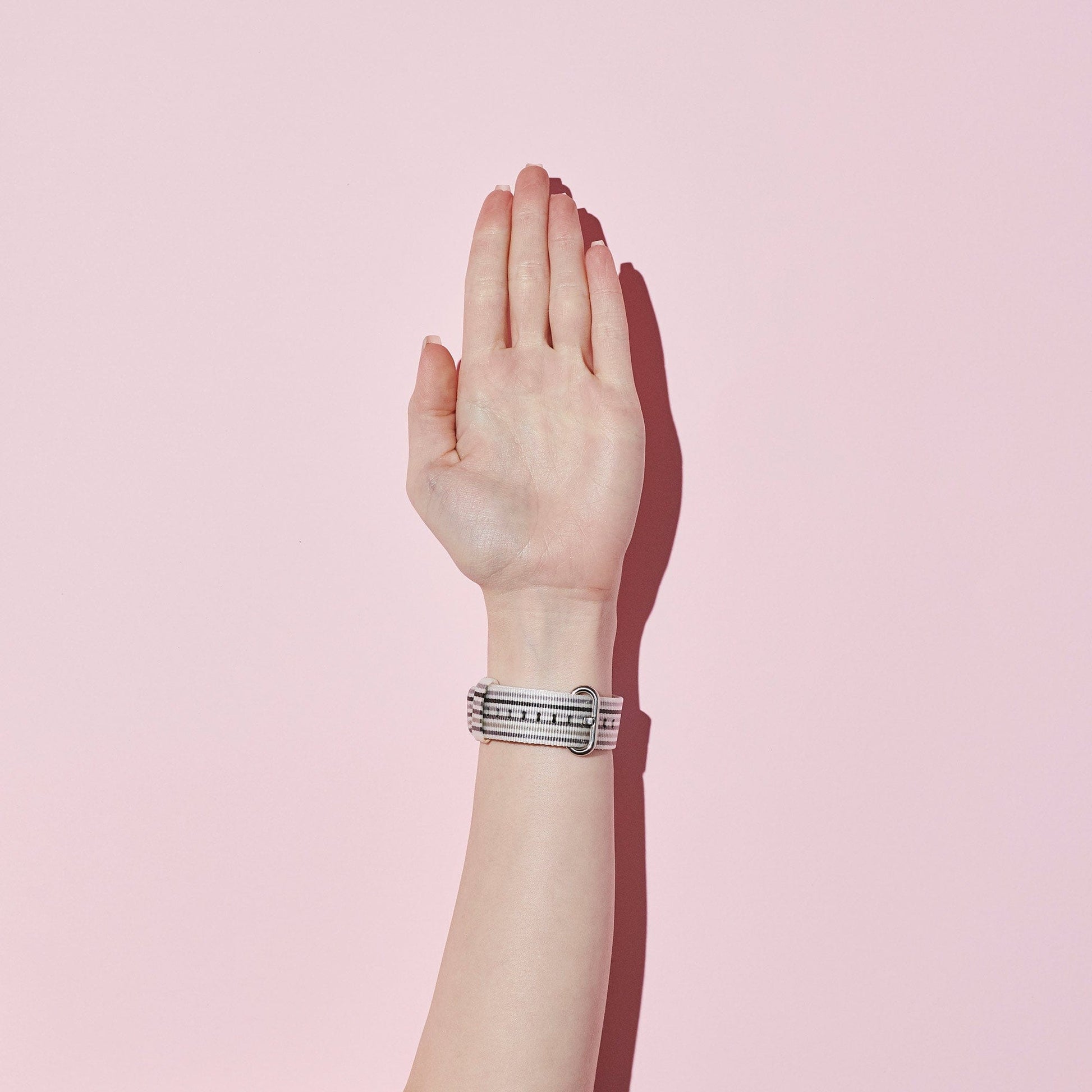 Grey Thin Stripe Woven Nylon for Apple Watch