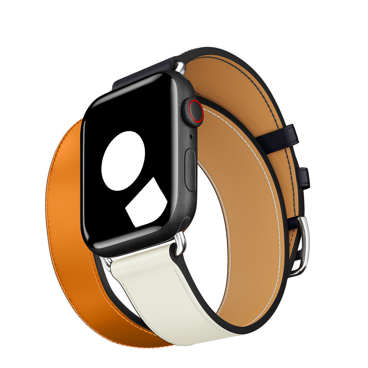 Indigo/Craie/Orange Double Tour for Apple Watch