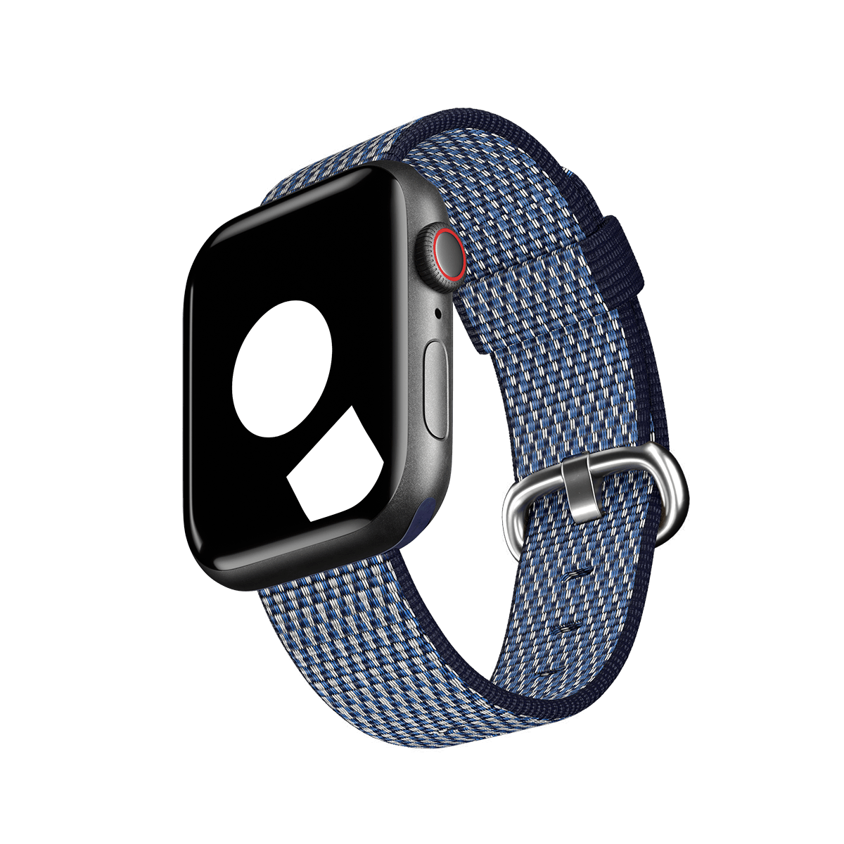 Midnight Blue Check Woven Nylon for Apple Watch