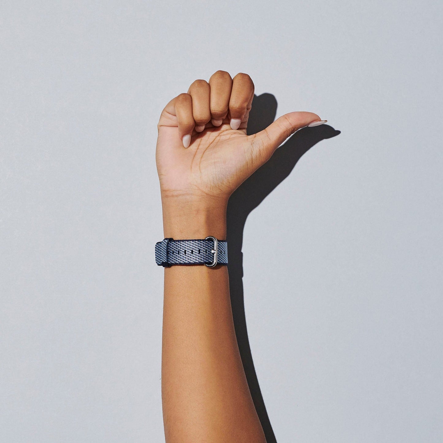 Midnight Blue Check Woven Nylon for Apple Watch