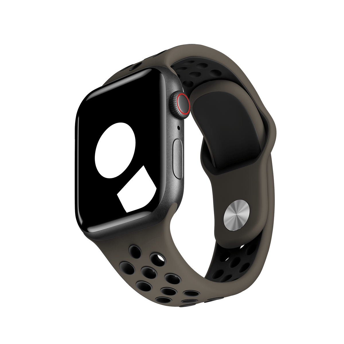 Olive Grey/Black Sport Band Active for Apple Watch