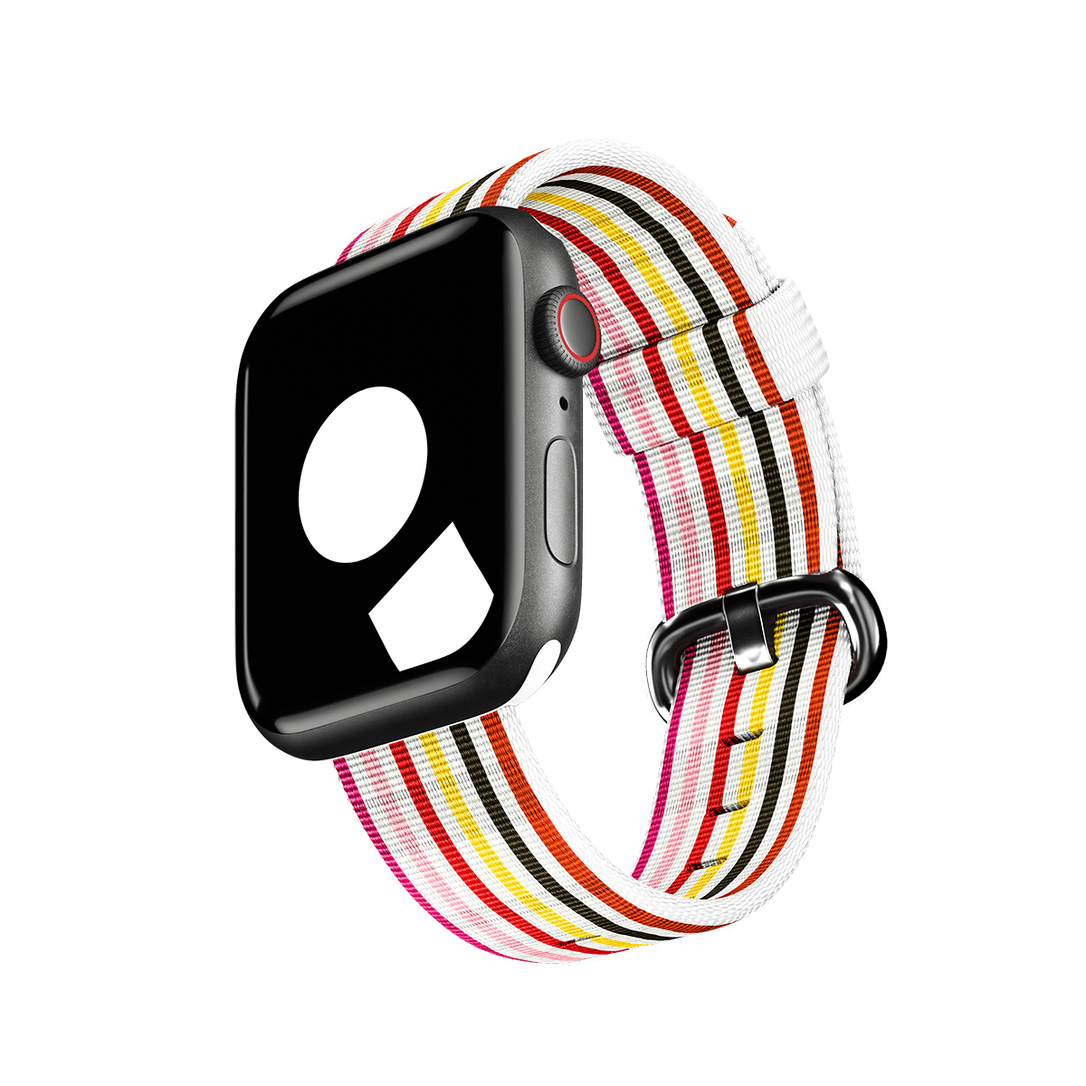 Pink Thin Stripe Woven Nylon for Apple Watch