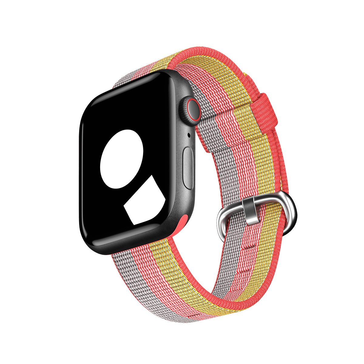 Red Stripe Woven Nylon for Apple Watch